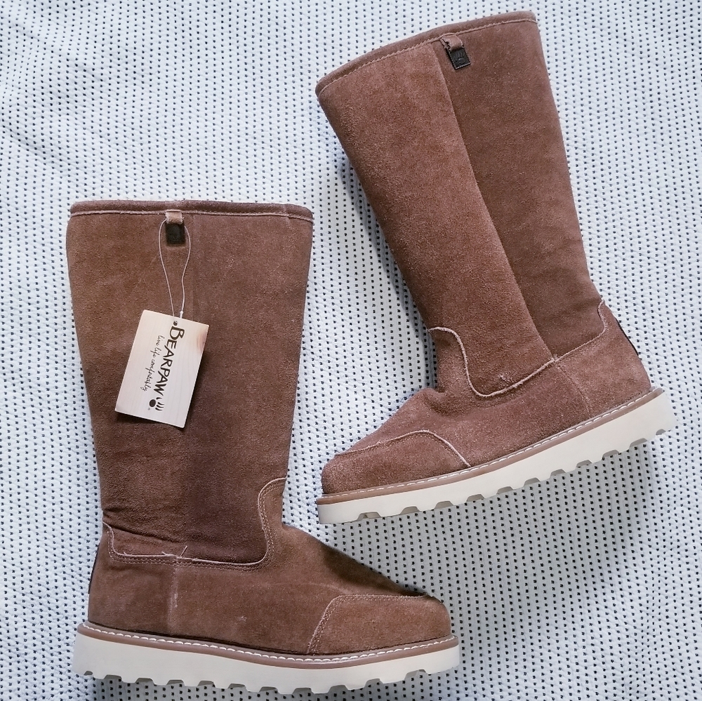 Bearpaw Suede Winter Boots Womens Size 8